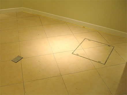 photograph of a floor tiled by Versa Tile Ceramics