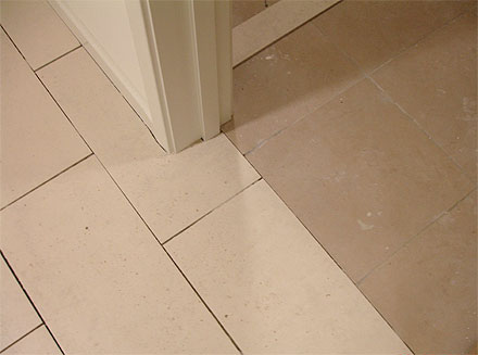 photograph of a floor tiled by Versa Tile Ceramics